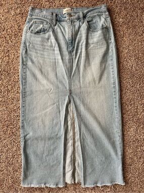 Universal Thread Light Blue Denim Skirt with Front Slit